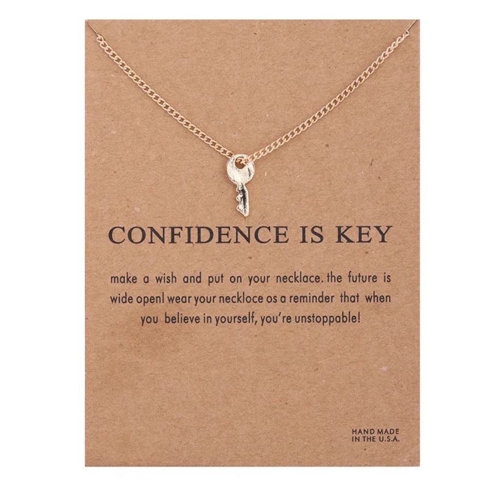 *FRANKIE* Gold Confidence is Key Simple Necklace